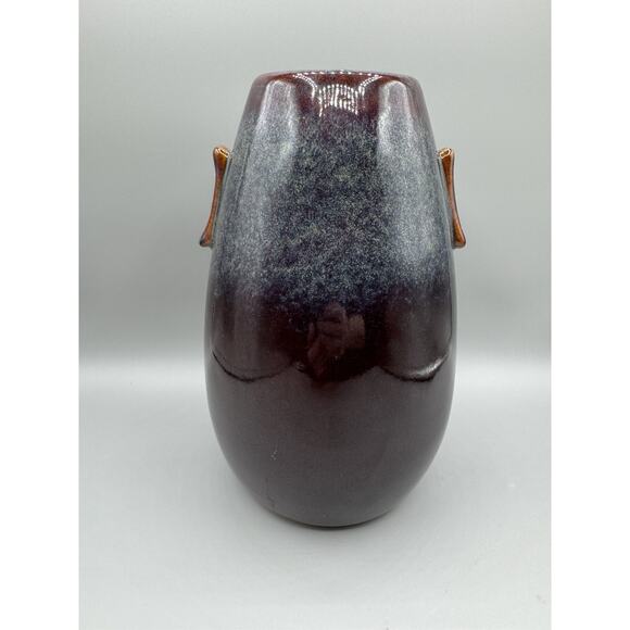Artmark Vase Mid-Century Modern Styled Ceramic Brown Wash Handles MCM Original - Picture 1 of 10